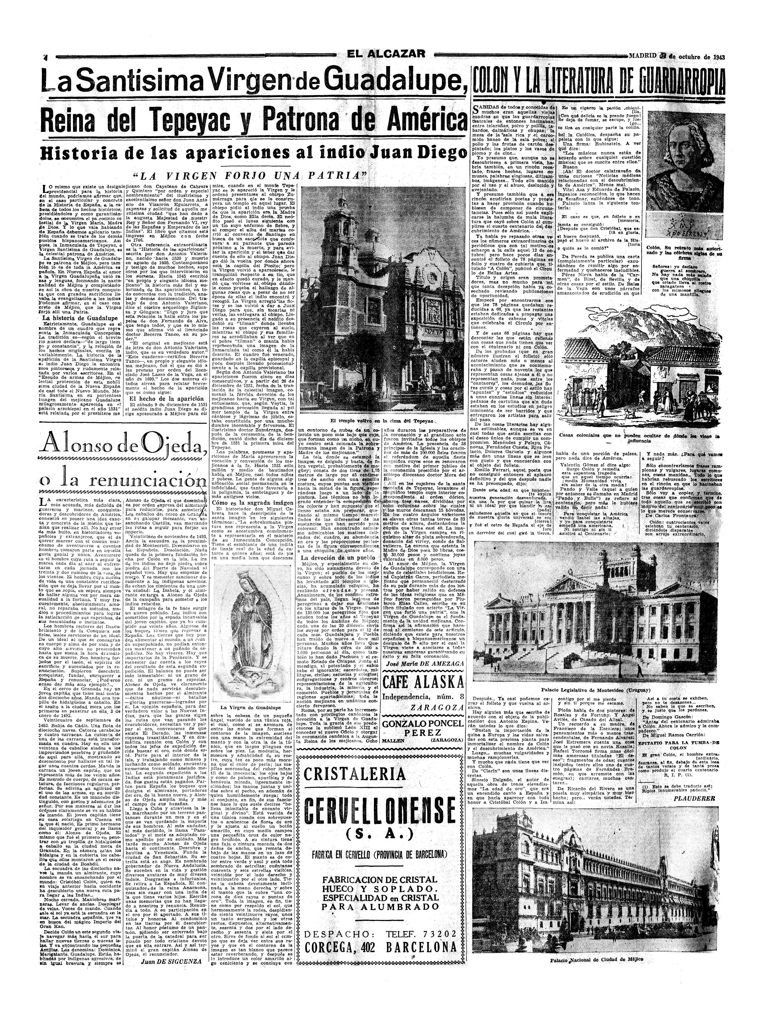 El Alcázar, 13-oct-1943, nº 2.259, p. 4 - lista de 'personas debidamente autorizadas'