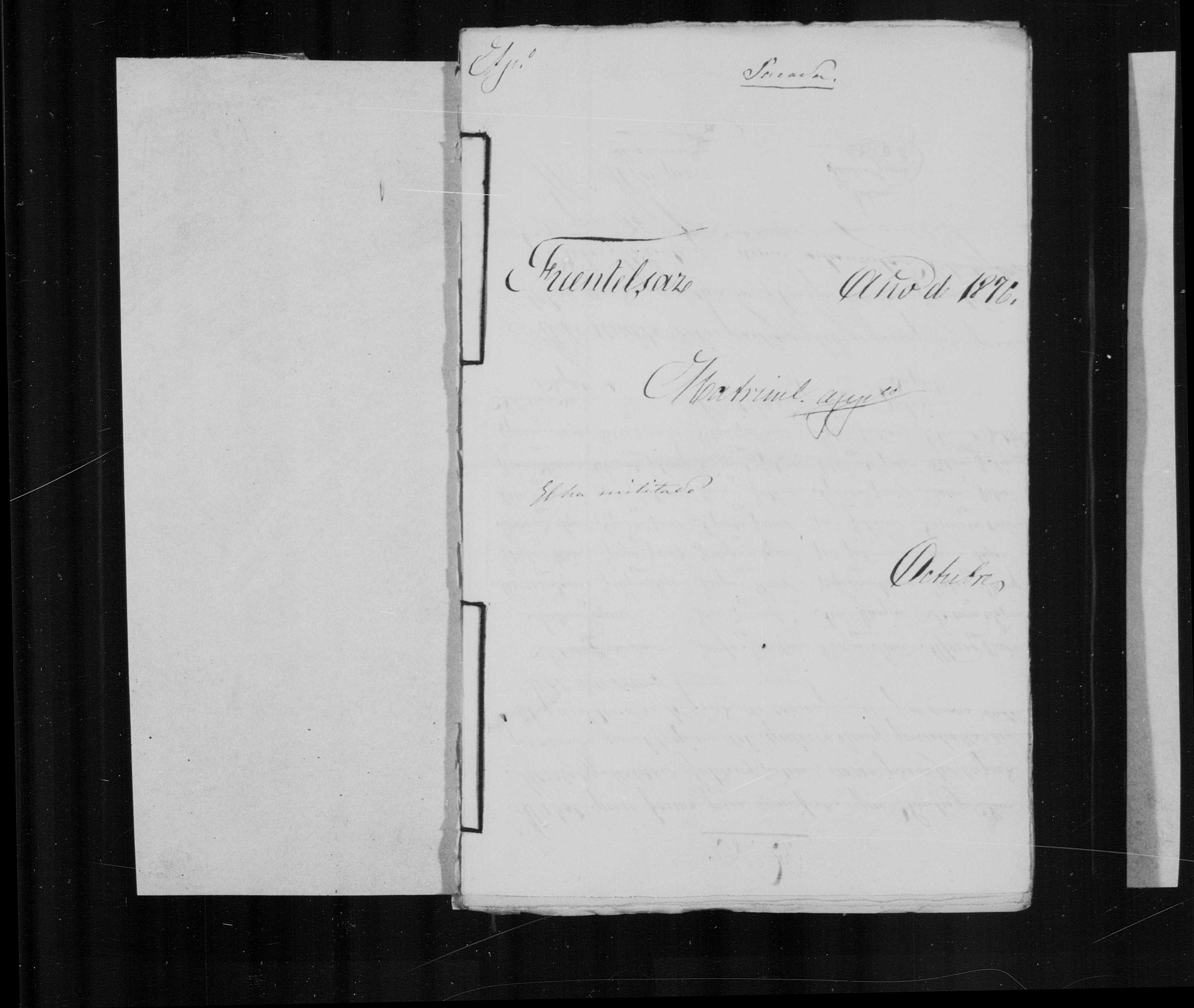 Expediente Alba-Toro 1873 - img. 28: portada (matrimonial, 4º grado, año 1873)