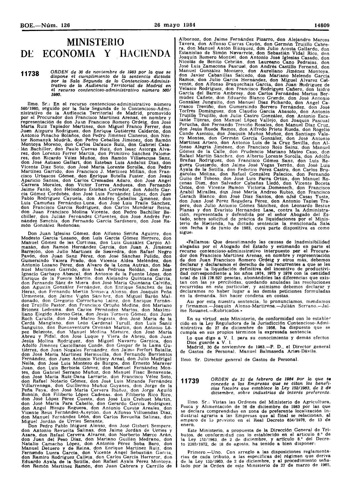 BOE, 26-may-1984, p. 14809 - recurso colectivo de 1980 ('José Astiaso Gallart')