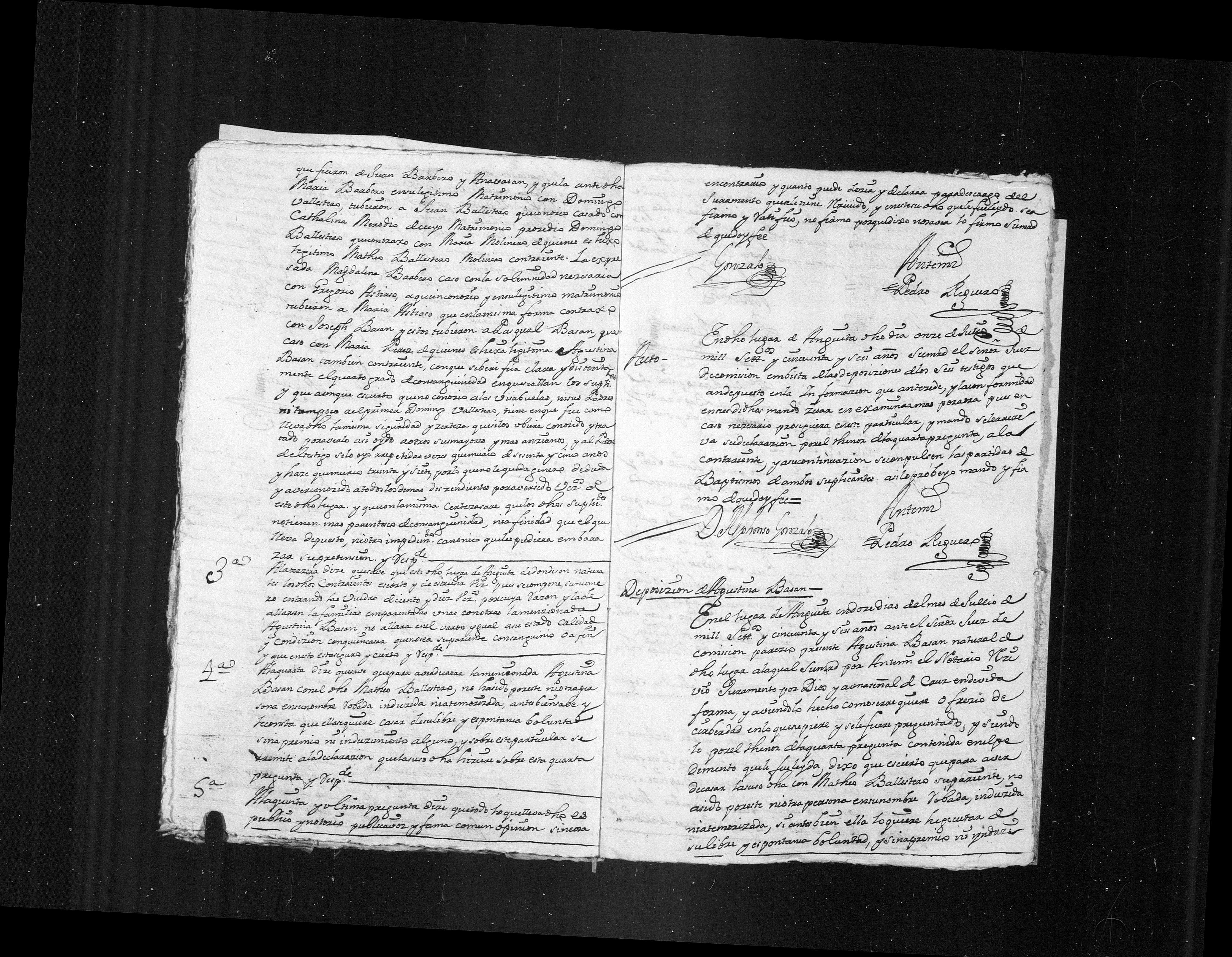 Expediente de dispensa Matheo Ballesteros × Agustina Basán, Anguita 1740 - img. 313