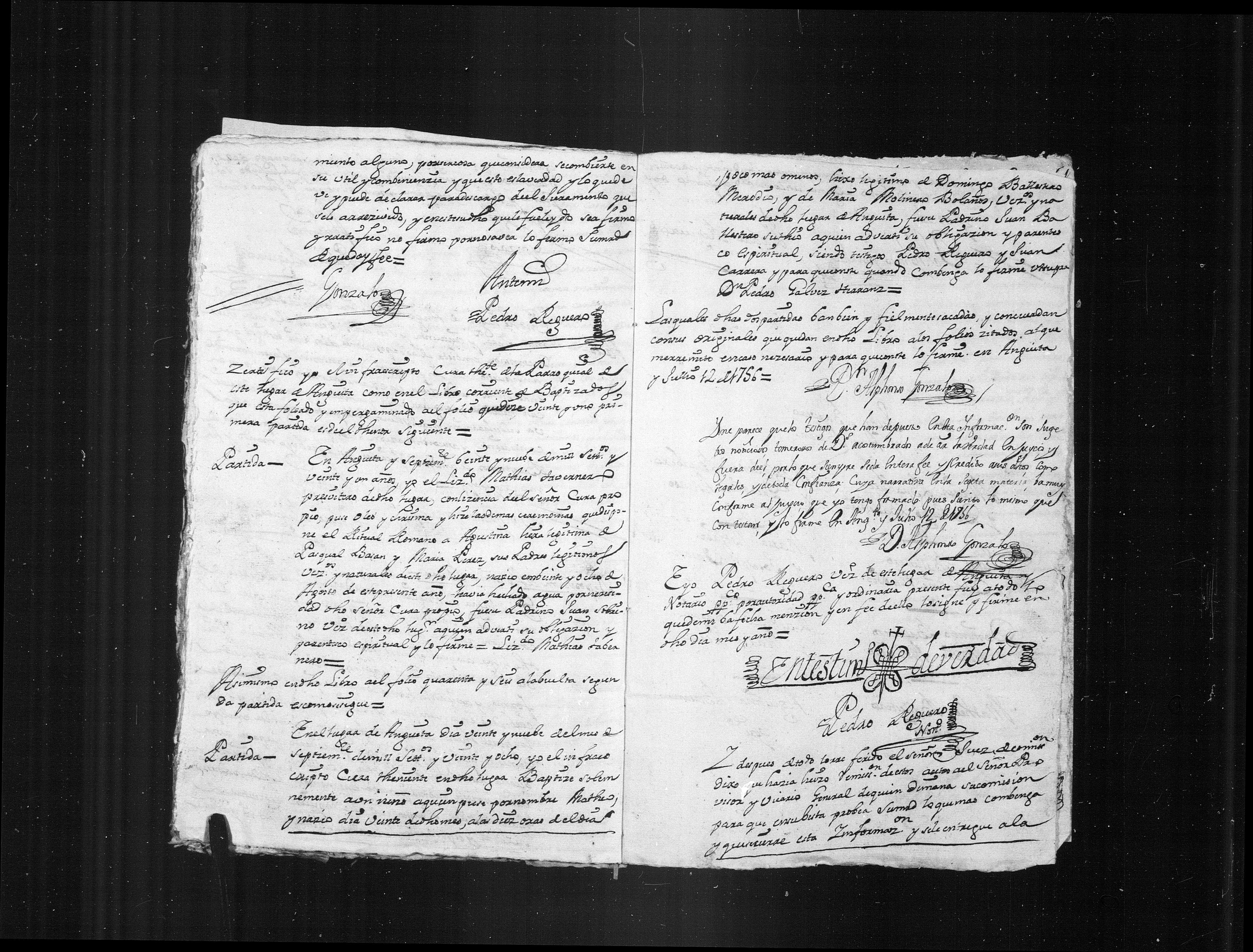 Expediente de dispensa Matheo Ballesteros × Agustina Basán, Anguita 1740 - img. 314