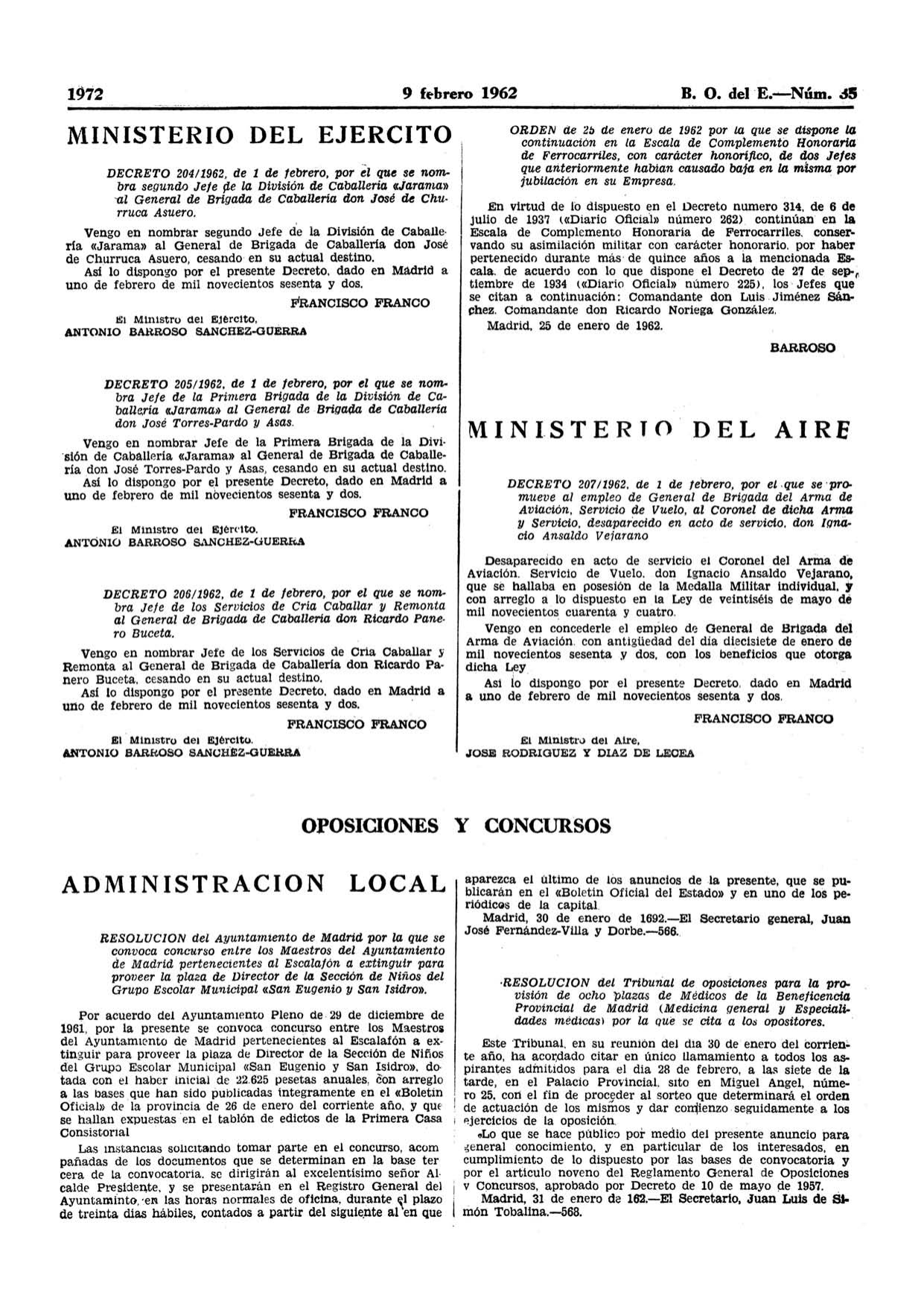 BOE, 9-feb-1962, p. 1972 - citación al sorteo del orden de actuación