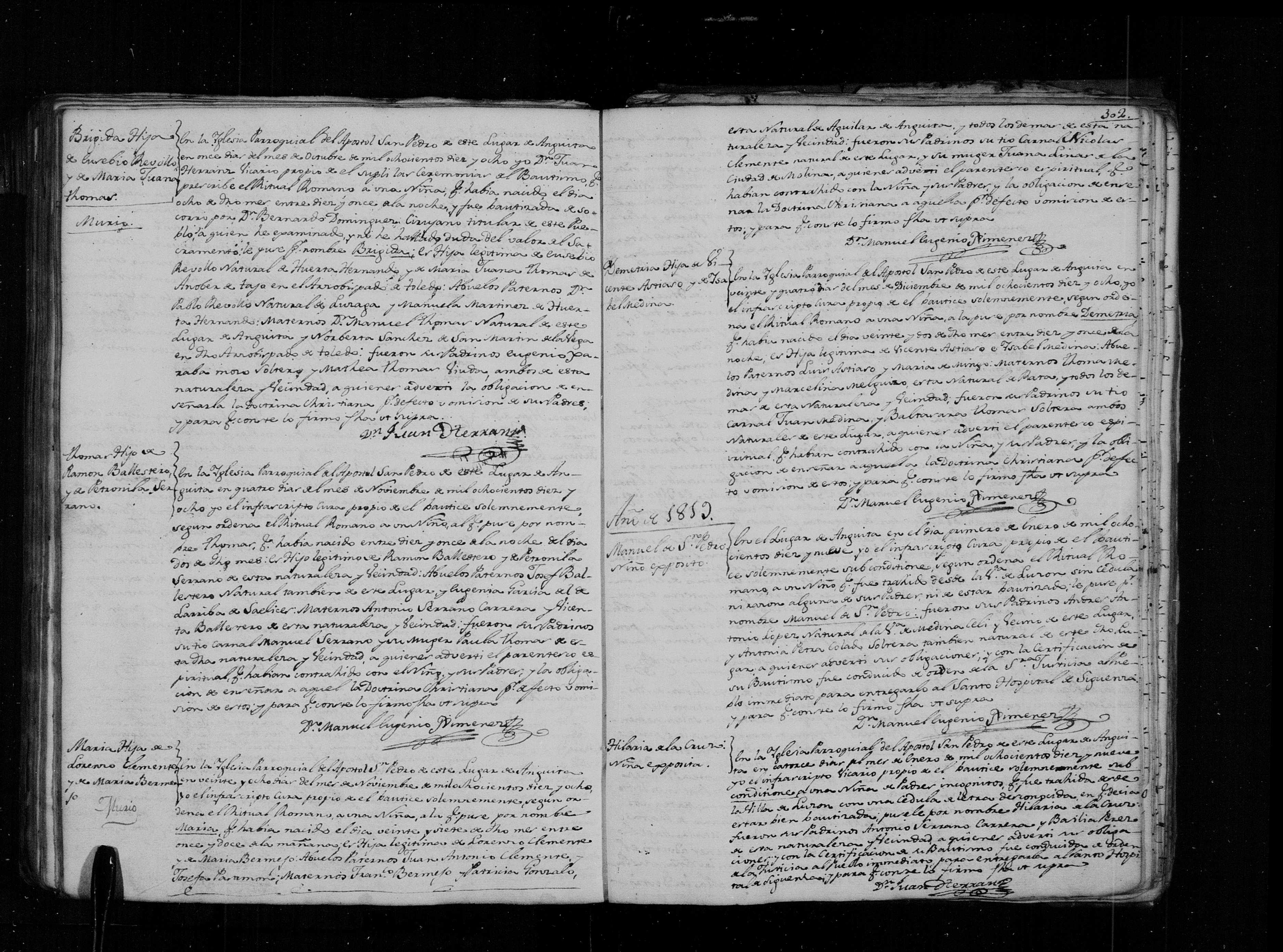 Bautismo de Demetria Astiaso Medina, 22-dic-1808 (img. 833, DGS 7625389) - abuelos maternos Tomás Medina y Marcelina Melguizo
