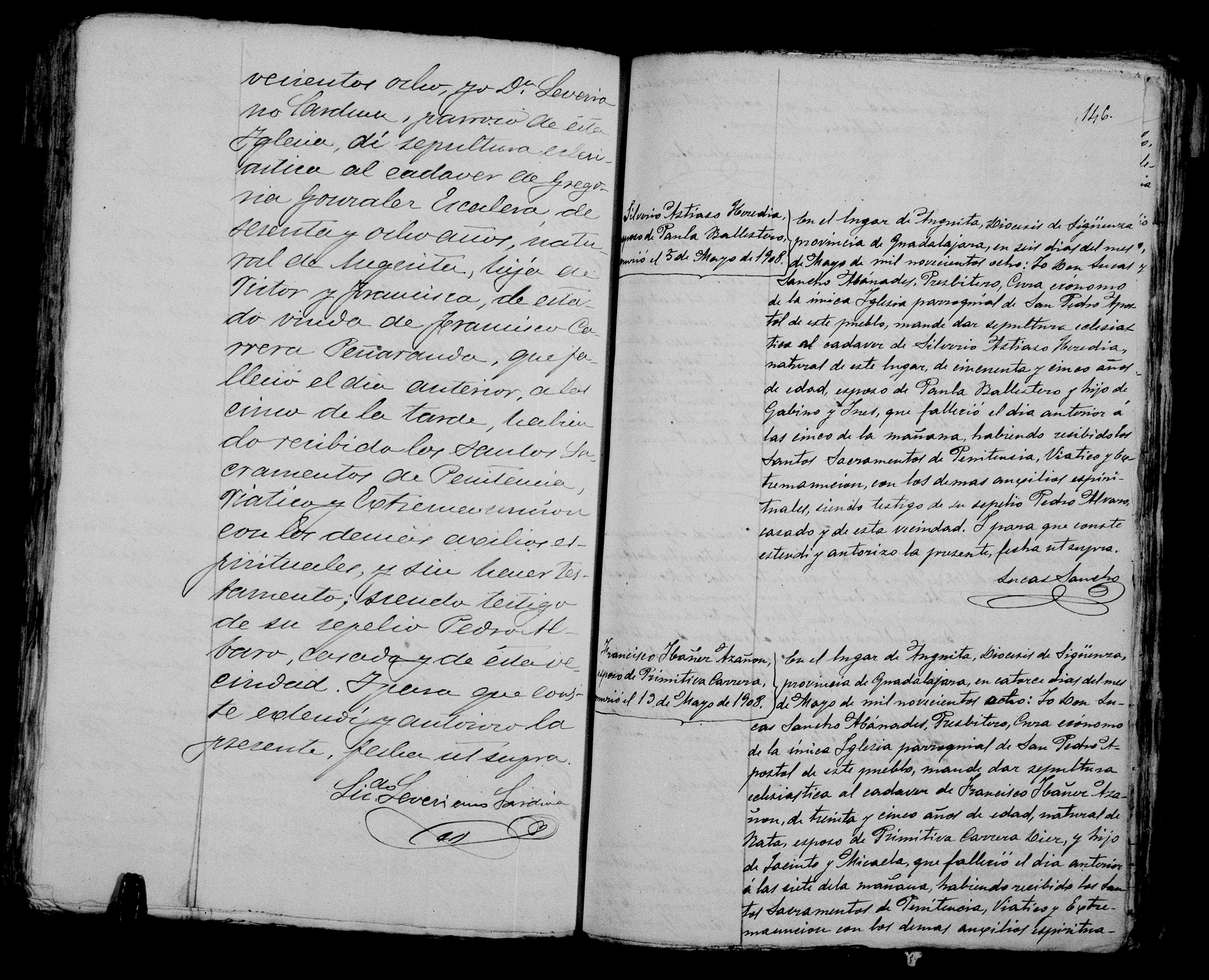 Defunción de Silverio Astiaso Heredia (Libro de Defunciones, img. 1445)