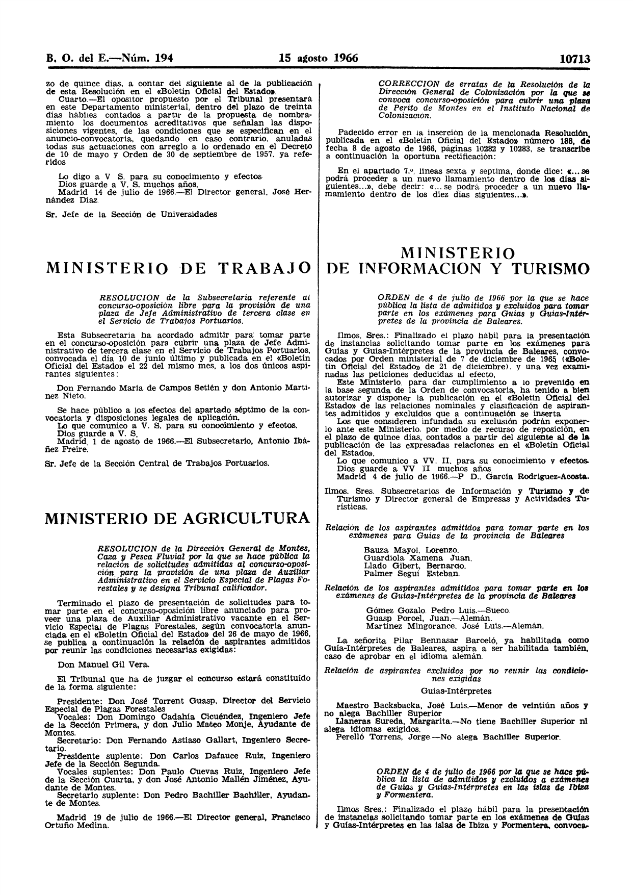 BOE, 15-ago-1966, p. 10713 - Servicio Especial de Plagas Forestales